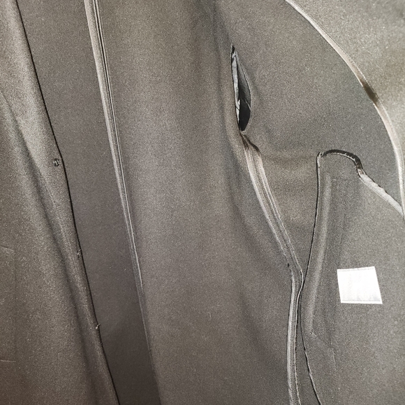 H&M WOOL OVERCOAT 44R BLACK - Picture 3 of 5